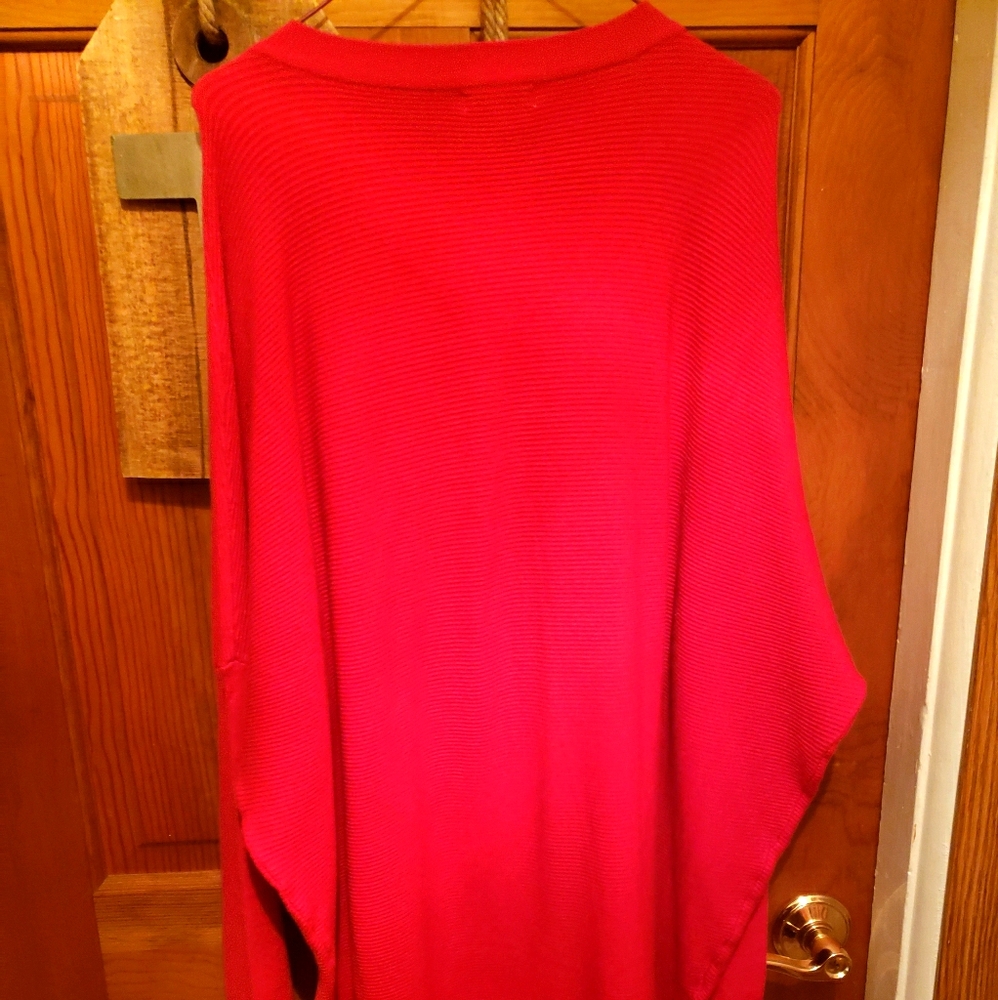 Oversized red top